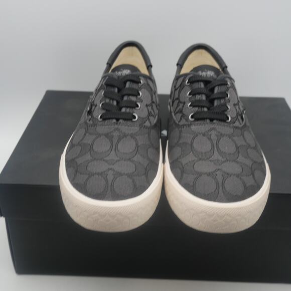 NEW Coach Women's 8.5 Citysole Skate Sneakers Shoes Charcoal Black Leather - Picture 7 of 14